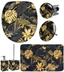 Sanilo Badaccessoire-Set 6-teilig Golden Leaves mit Absenkautomatik Bild 2