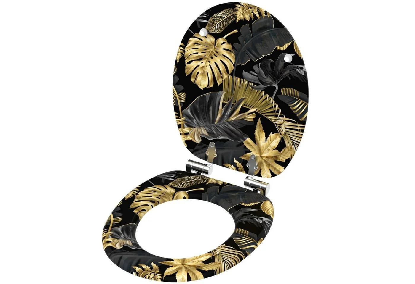Sanilo Badaccessoire-Set 6-teilig Golden Leaves mit Absenkautomatik - Bild 3
