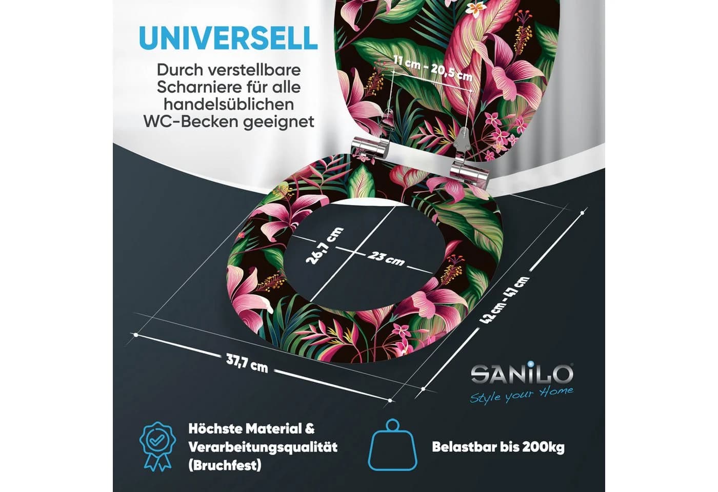 Sanilo WC-Sitz Bali Rosa mit Absenkautomatik - Bild 4