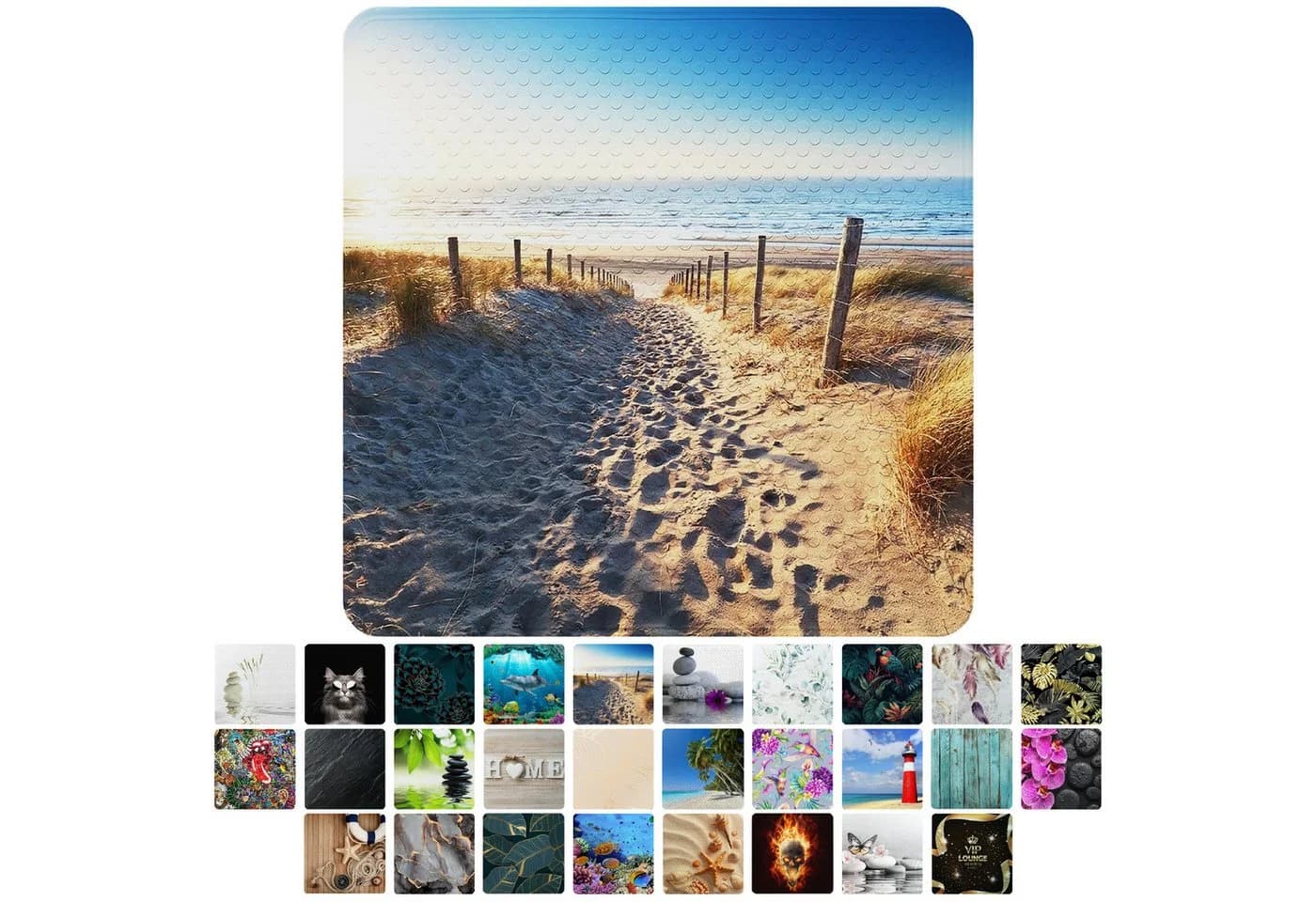 Sanilo Duschmatte 53x53 cm Rutschfest PVC mit Motiv - Bild 2