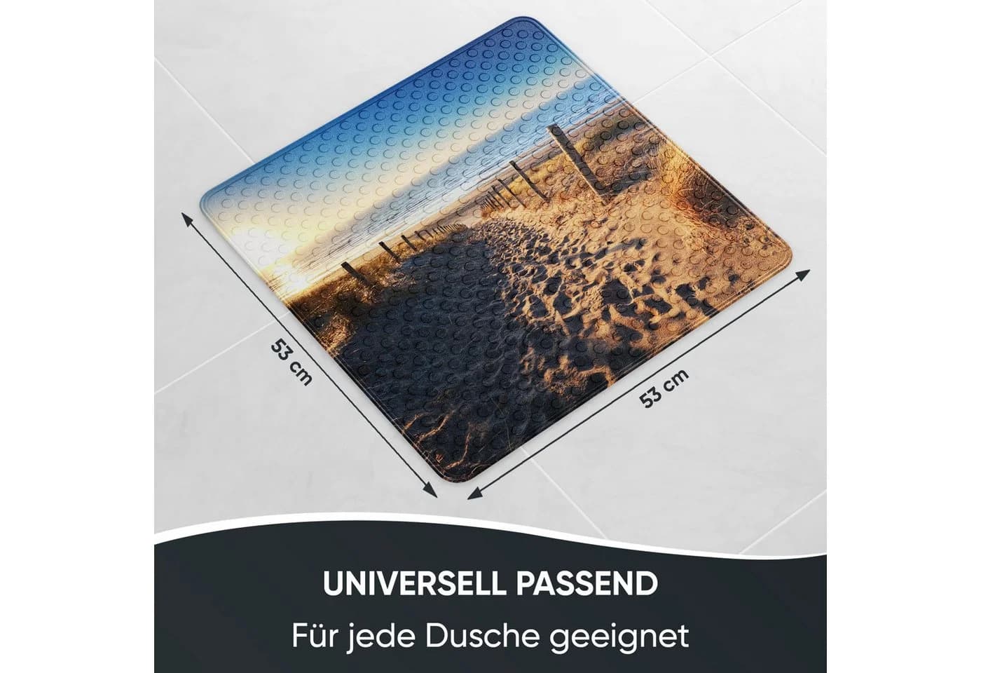 Sanilo Duschmatte 53x53 cm Rutschfest PVC mit Motiv - Bild 3