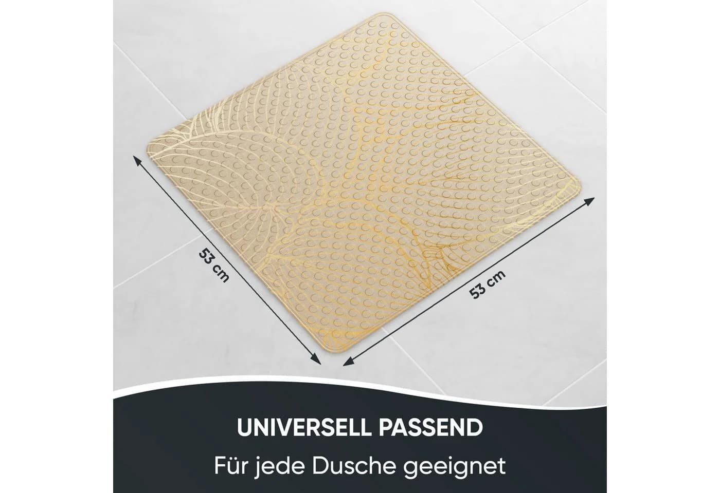 Sanilo Duschmatte Rutschfest PVC Quadratisch 53x53 cm - Bild 3