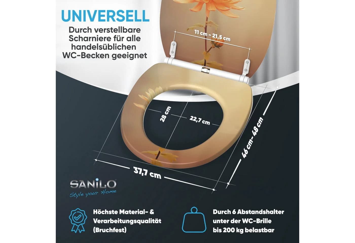 Sanilo WC-Sitz mit Absenkautomatik & Top Fix - Bunt - Bild 4