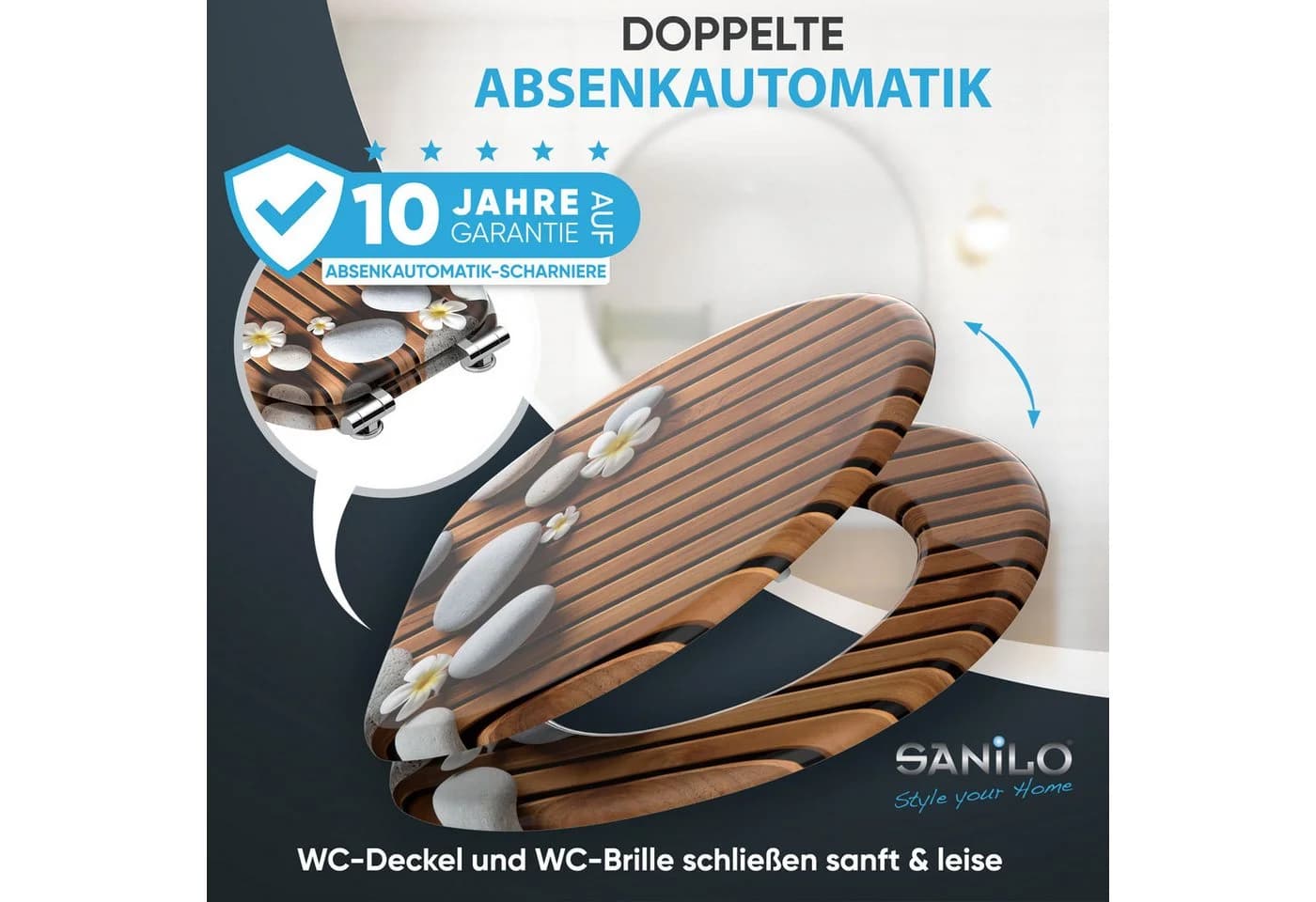 Sanilo WC-Sitz Zentara mit Absenkautomatik, hochwertig & modern, universell, leichte Montage - Bild 3