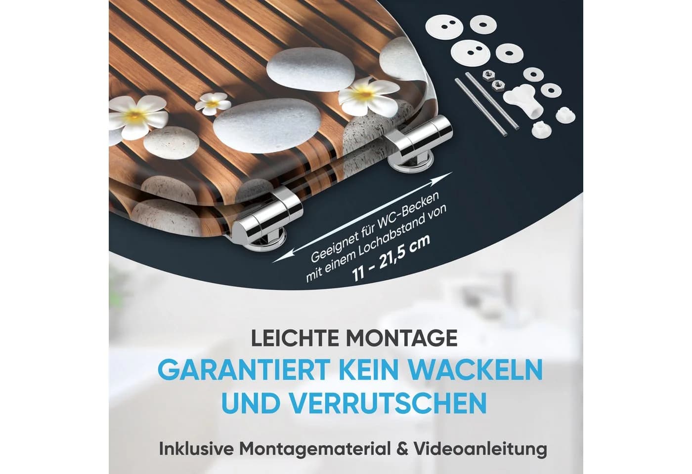 Sanilo WC-Sitz Zentara mit Absenkautomatik, hochwertig & modern, universell, leichte Montage - Bild 5
