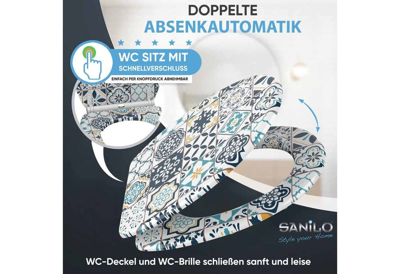 Sanilo WC-Sitz Palazzo mit Absenkautomatik & Quick Release - Bild 3