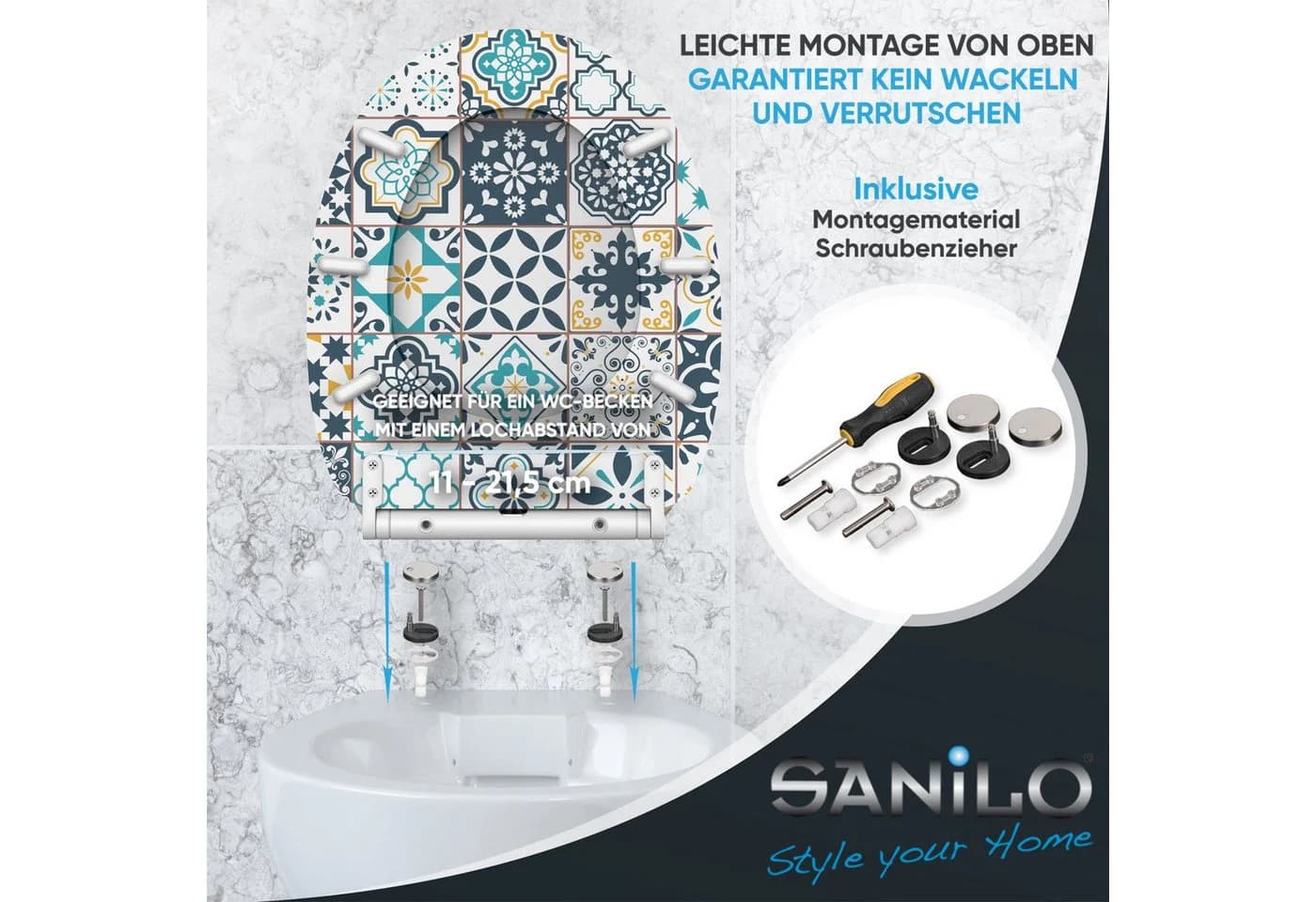 Sanilo WC-Sitz Palazzo mit Absenkautomatik & Quick Release - Bild 5