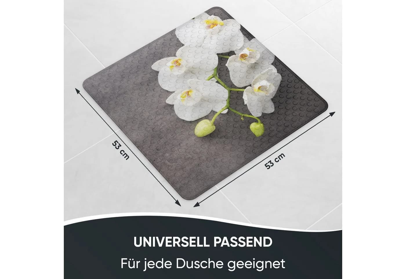Sanilo Duschmatte Pretty Rutschfest PVC 53x53 cm - Bild 3