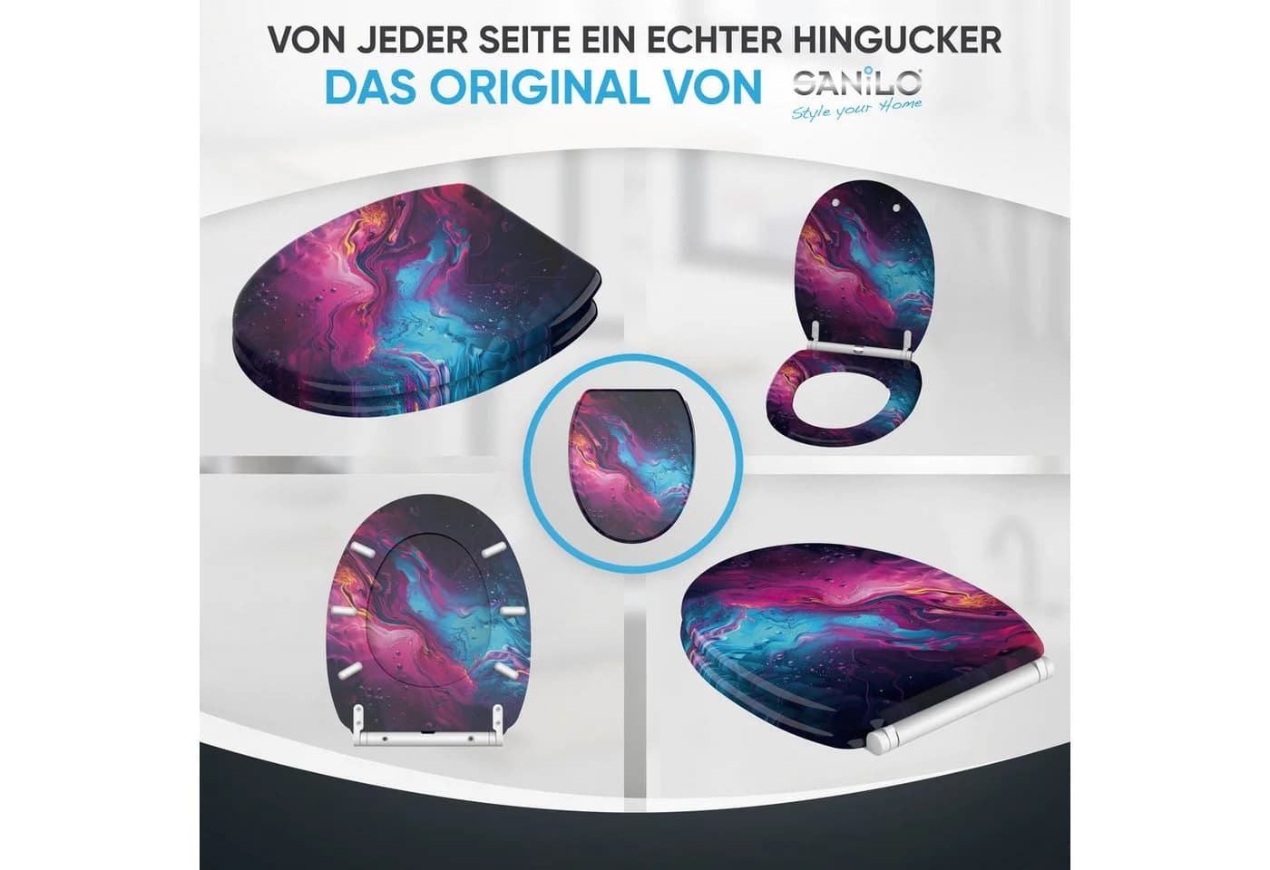 Sanilo WC-Sitz Lumen mit Absenkautomatik & Quick Release - Lila - Bild 5