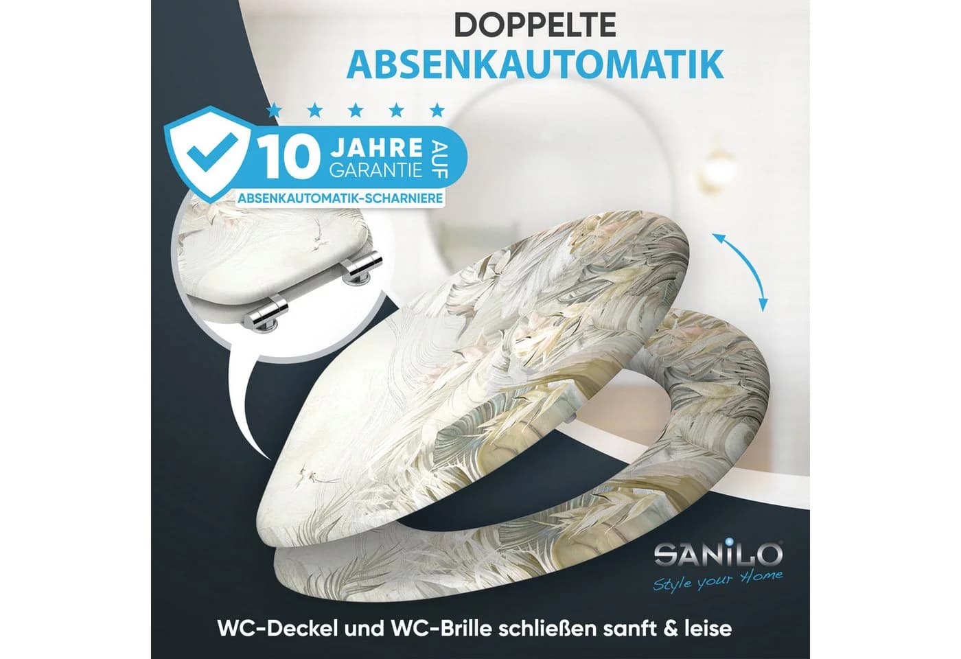 Sanilo WC-Sitz Hortus mit Absenkautomatik, hochwertig & modern, universell, leichte Montage - Bild 3