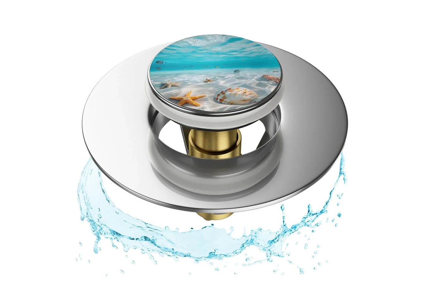 Sanilo Waschbeckenstöpsel Pop-Up Waterworld Blau Universell - Bild 4