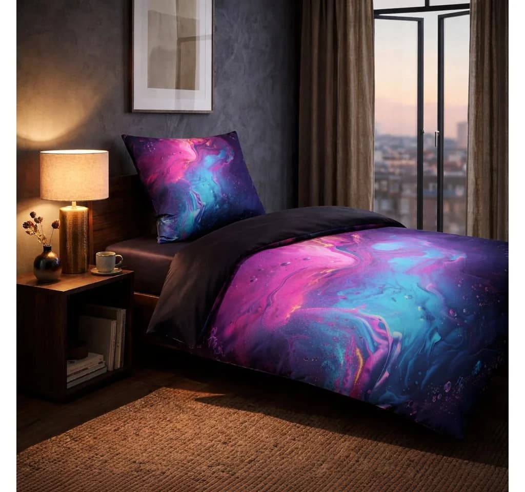 Sanilo Bettwäsche Lumen 135x200 cm Lila 100% Baumwolle
