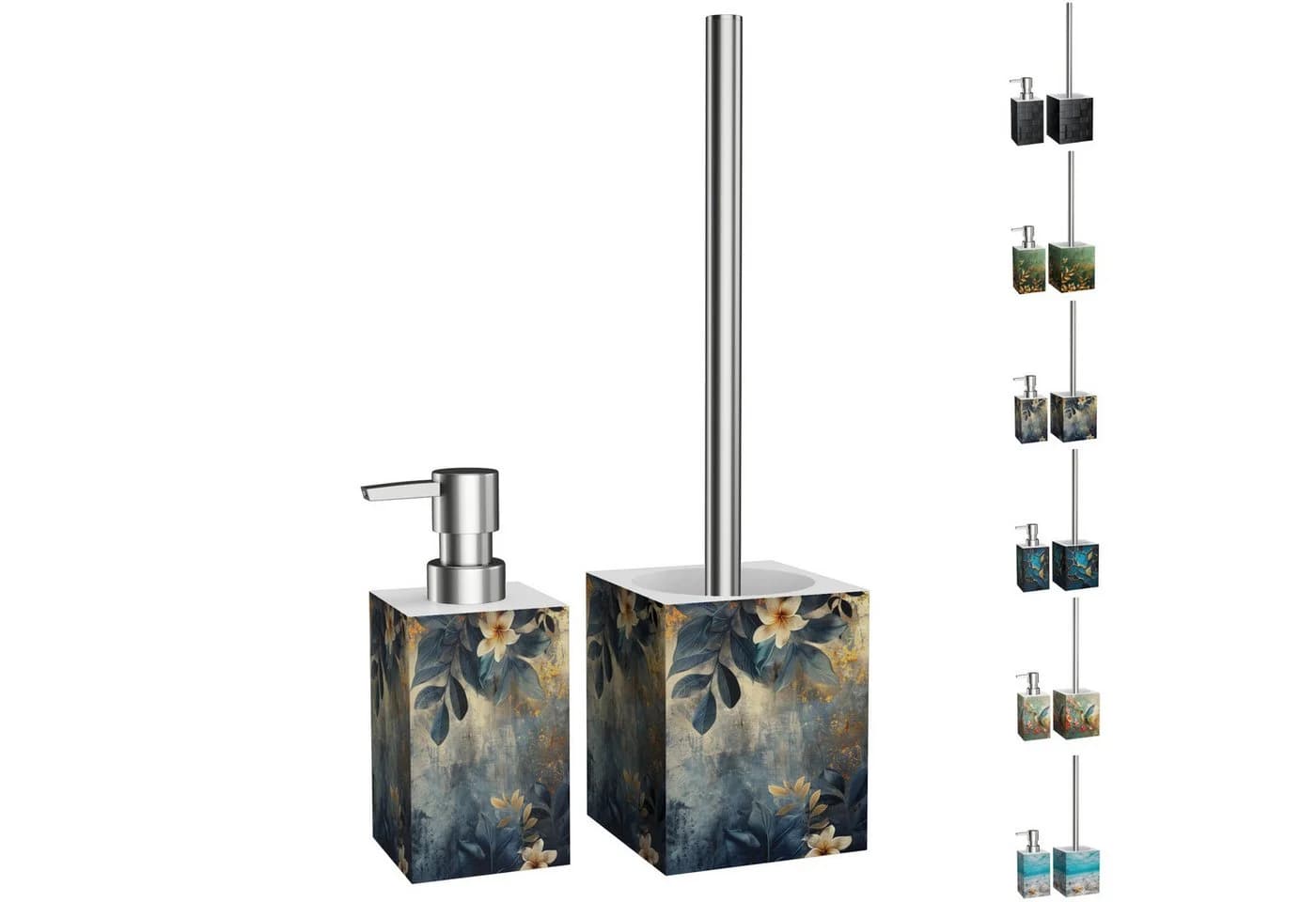 Sanilo Badaccessoire-Set 2-tlg. Grau Polyresin & Edelstahl - Bild 2