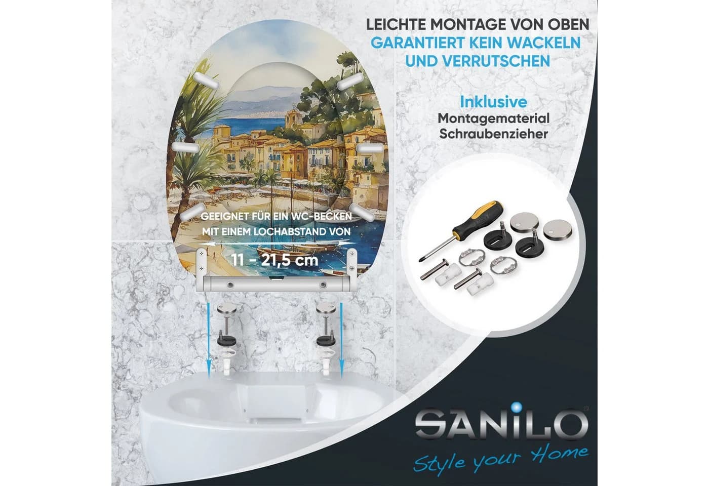 Sanilo WC-Sitz Riviera mit Absenkautomatik & Quick Release - Bild 5
