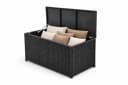 TEICO GROUP Kissenbox Polyrattan Schwarz 300L mit Gasdruckfeder Bild 2