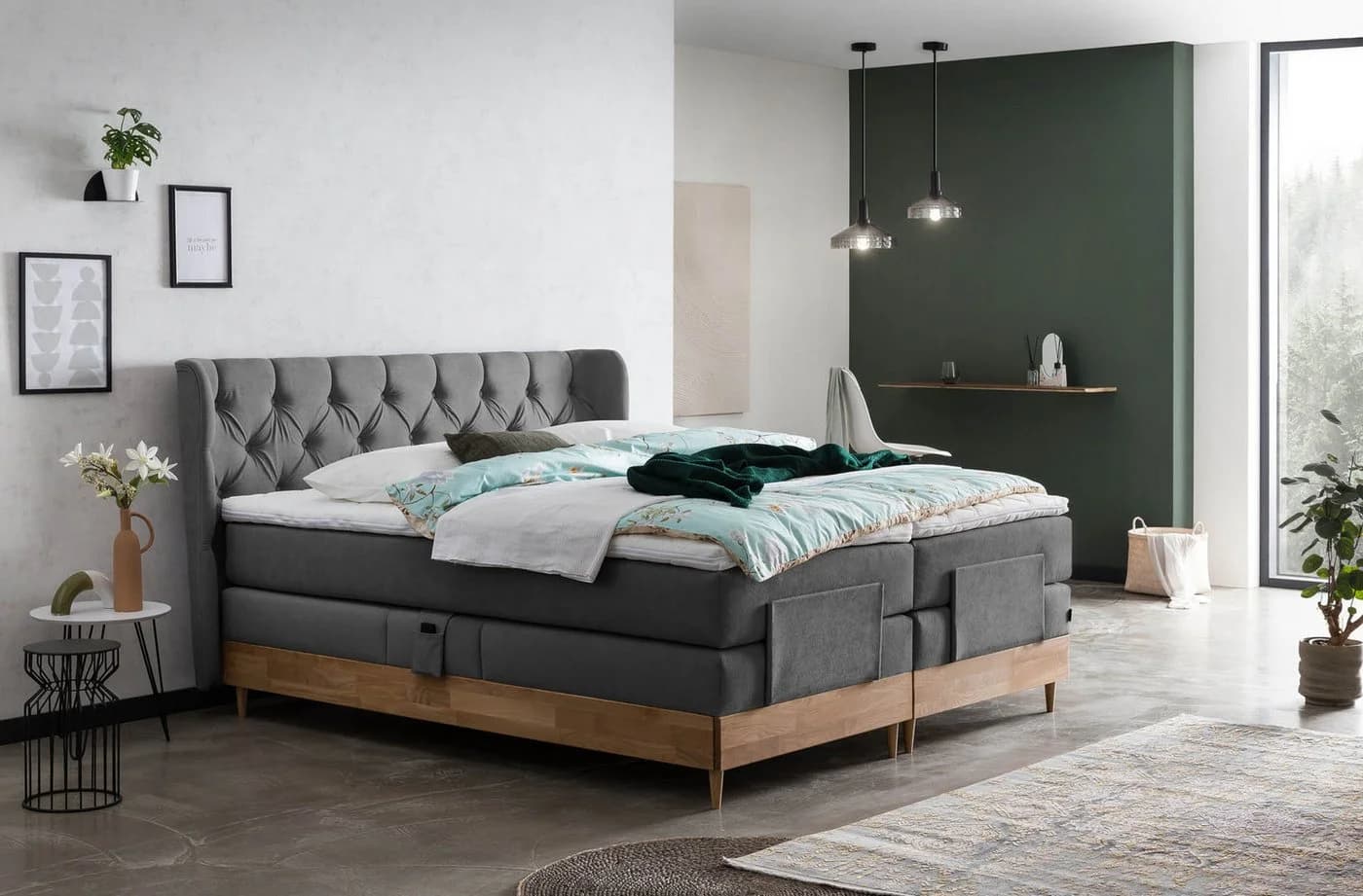Belanoti Boxspringbett EON Elektrisch Verstellbar Anthrazit - Bild 2