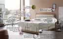 Belanoti Boxspringbett MODELA 180x200 elektrisch verstellbar Beige Eiche Bild 4
