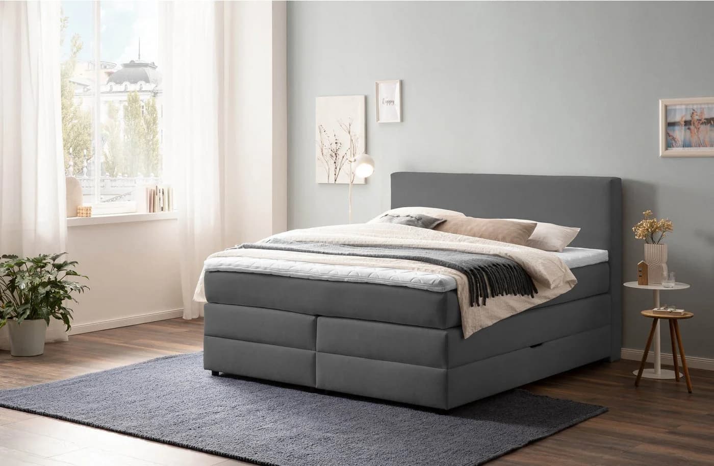 Belanoti Boxspringbett LOFT mit Bettkasten Anthrazit - Bild 2