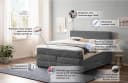 Belanoti Boxspringbett LOFT mit Bettkasten Anthrazit Bild 4