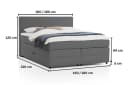 Belanoti Boxspringbett LOFT mit Bettkasten Anthrazit Bild 5