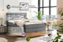 Belanoti Boxspringbett Marbo mit Bettkasten und Visco-Topper Bild 4