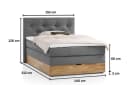 Belanoti Boxspringbett Marbo mit Bettkasten und Visco-Topper Bild 5