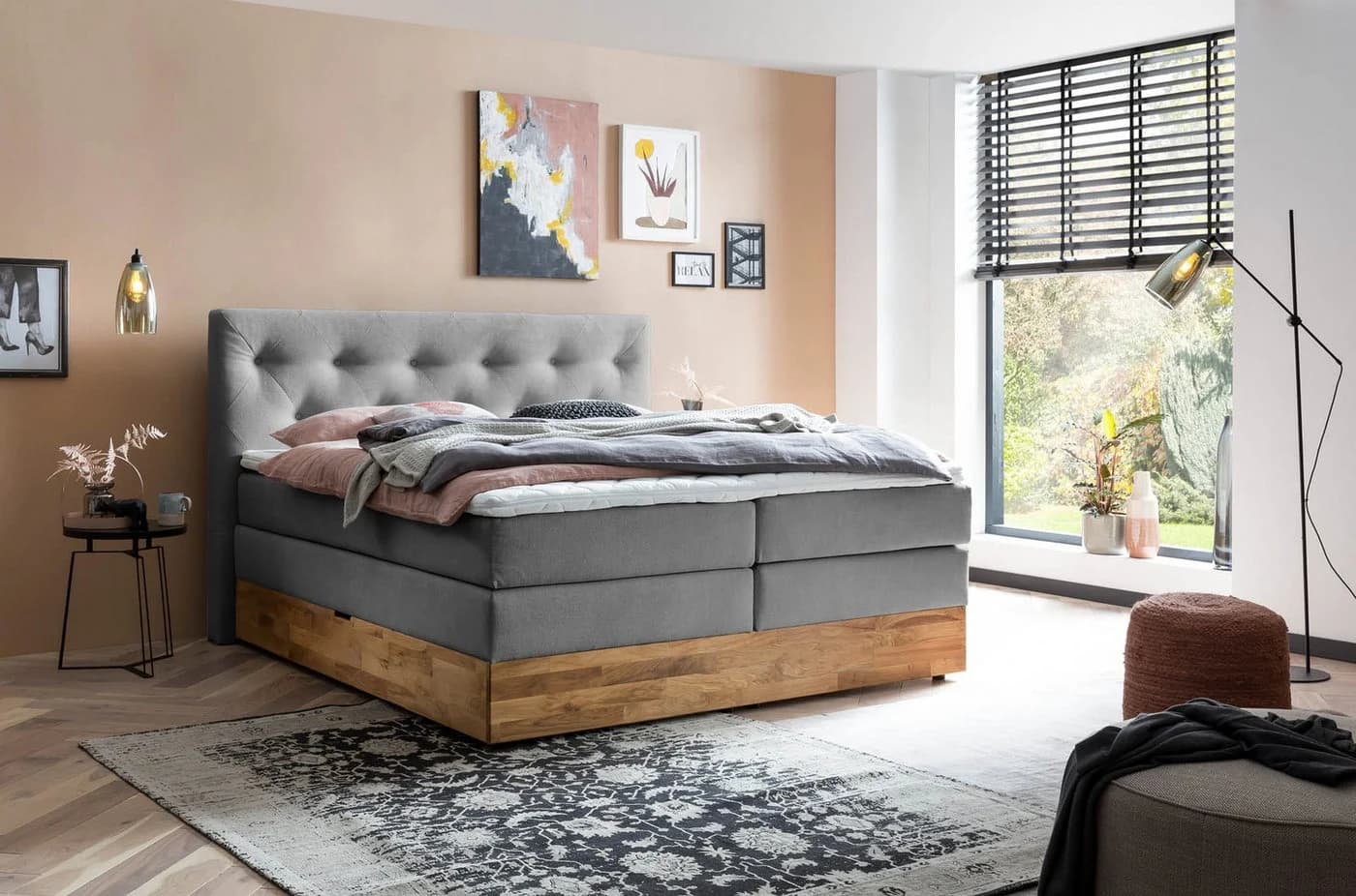 Belanoti Boxspringbett Marbo mit Bettkasten und Visco-Topper - Bild 2
