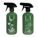 Dekowunder Zerstäuberflasche Glas 2er Set Grün/Braun Nachfüllbar Bild 2