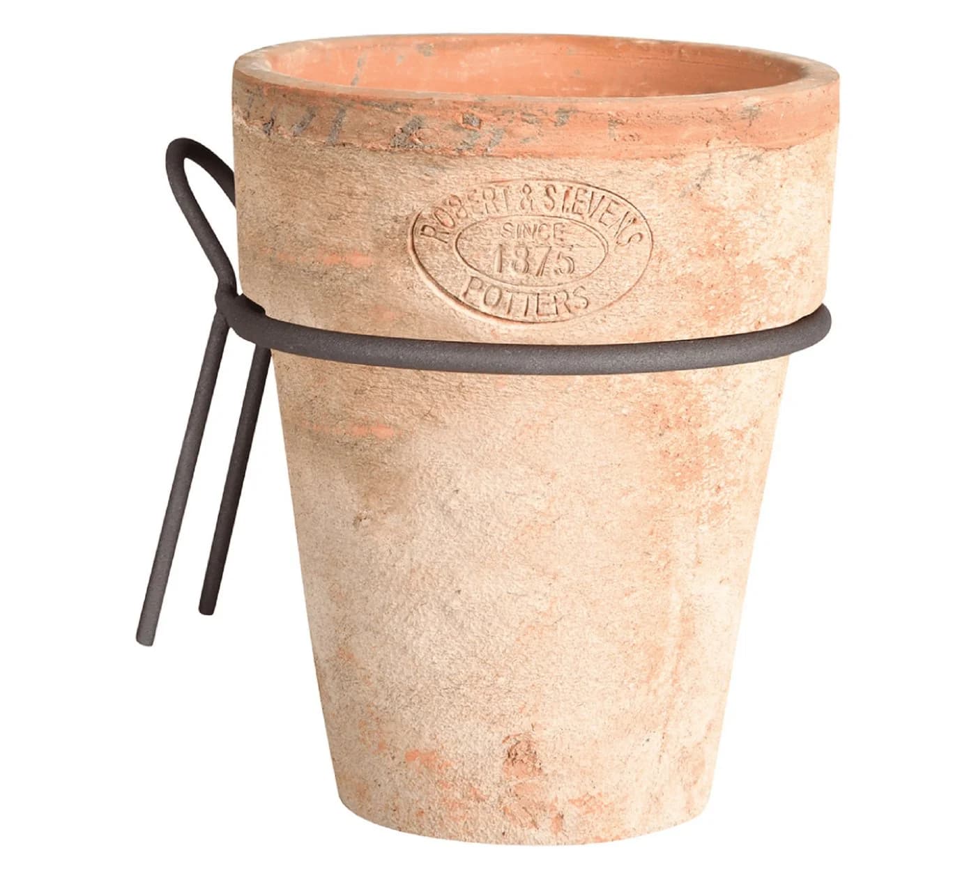 Dekowunder Terracotta Übertopf mit Wandhalterung Landhausstil - Bild 2