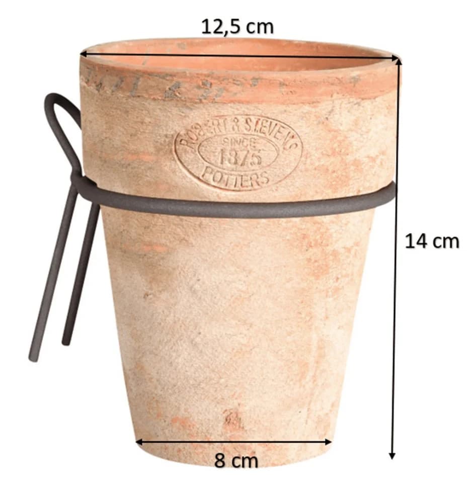 Dekowunder Terracotta Übertopf mit Wandhalterung Landhausstil - Bild 5