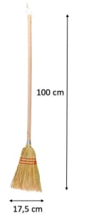 degawo Hexenbesen Kinder Stroh Eukalyptusholz Spielzeug Bild 1