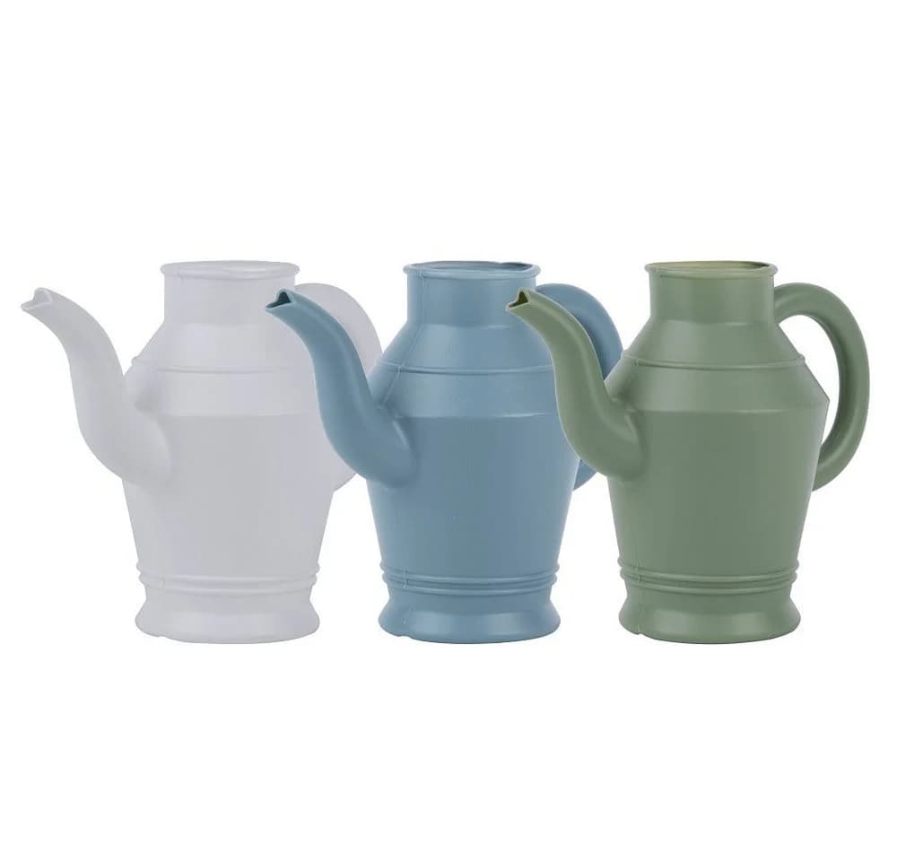 Dekowunder Retro Gießkanne 2 Liter Kunststoff Blau/Grün/Weiß - Bild 5