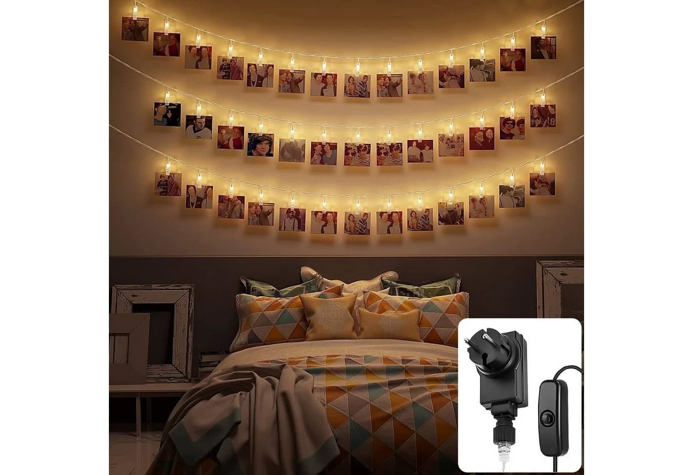 COZY HOME LED-Lichterkette Fotoclip Warmweiß Transparent - Bild 2