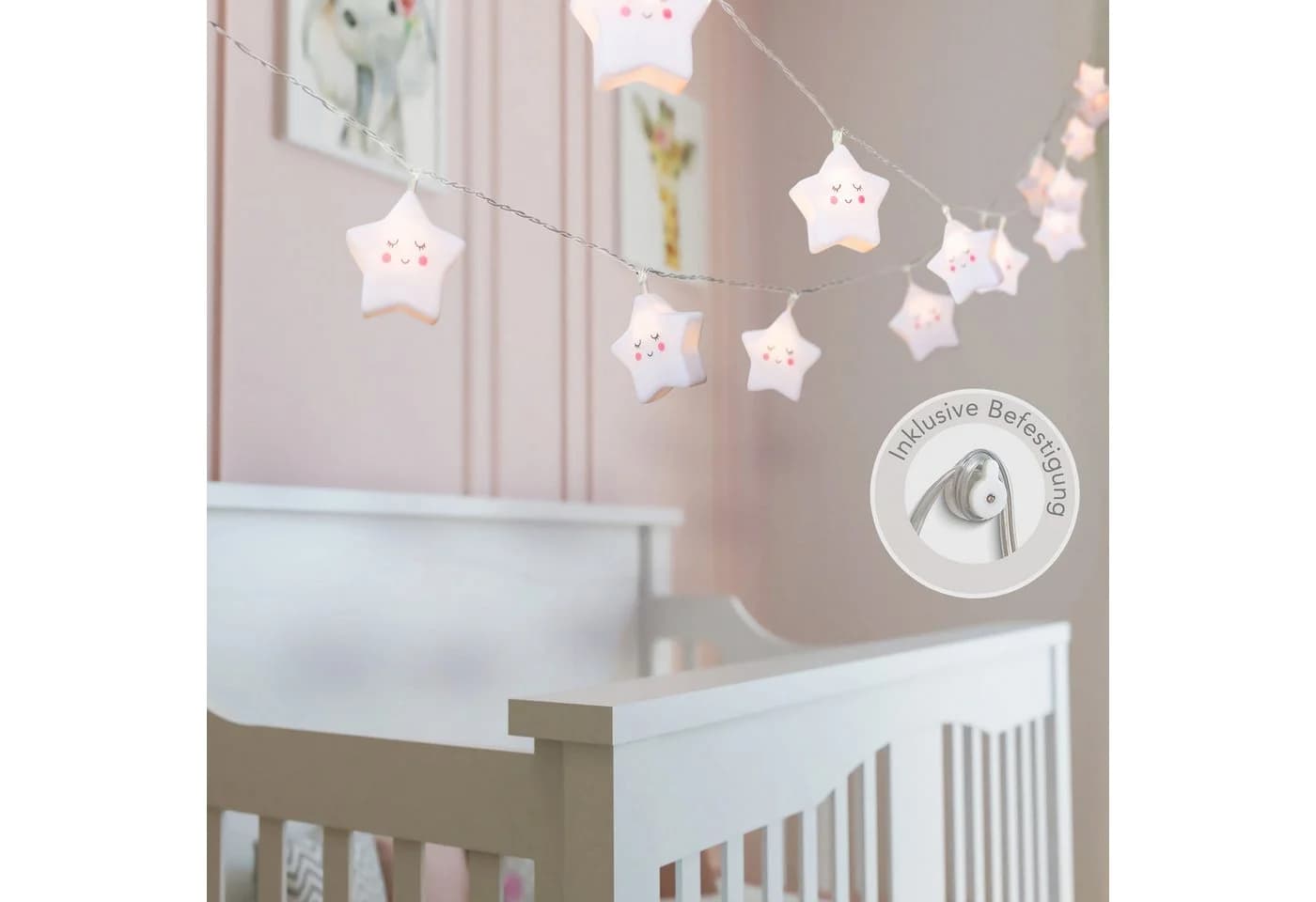 COZY HOME LED-Lichterkette Stern 20 LEDs Warmweiß 5m Timer