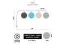 COZY HOME LED-Lichterkette Cotton Balls 6m Warmweiß 20 LEDs Strombetrieben Bild 3