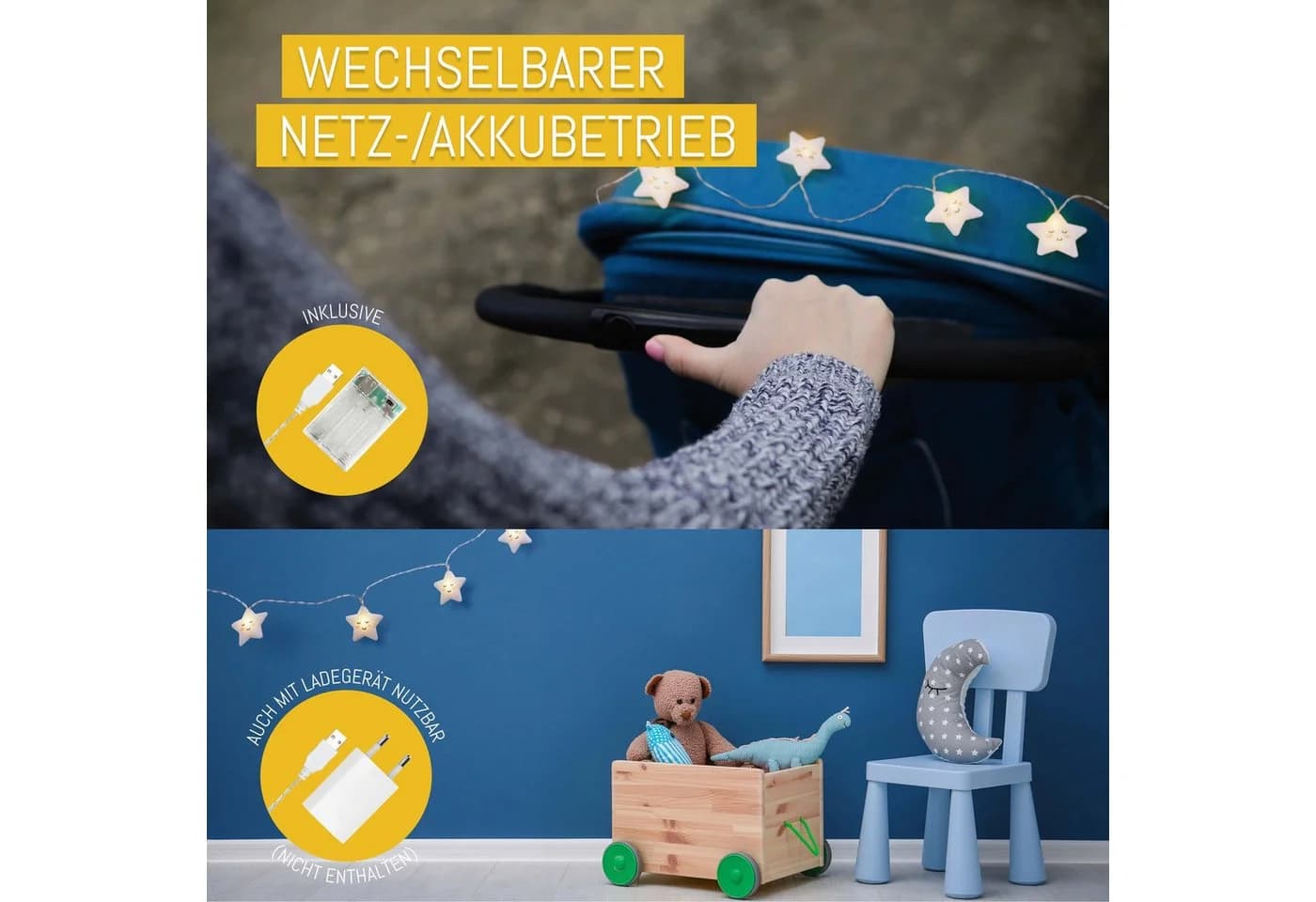 COZY HOME LED Lichterkette Sterne 20x App-Steuerung Dimmbar - Bild 4