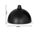 Lightstock Lampen Baldachin Halbrund Schwarz Klemmnippel Bild 1