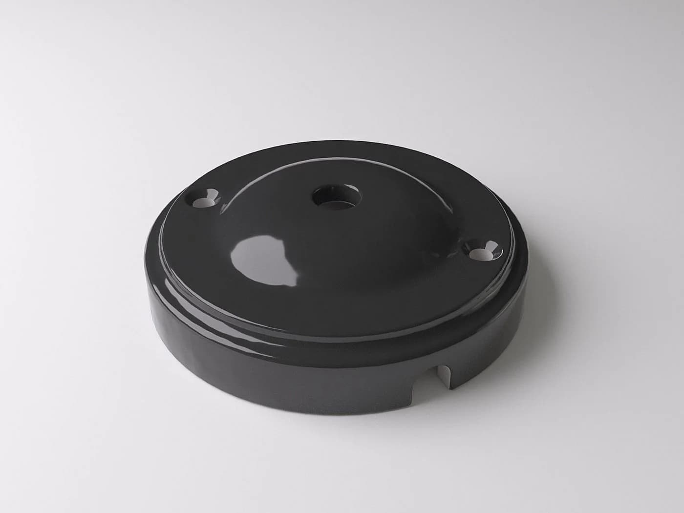 Lightstock Lampenbaldachin Porzellan Modern Retro Schwarz Ø 10 cm