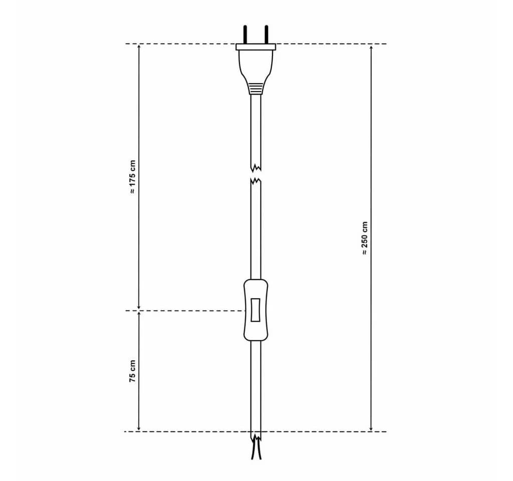 Lightstock Textilkabel-Zuleitung mit Schalter und Euro-Stecker - Bild 3