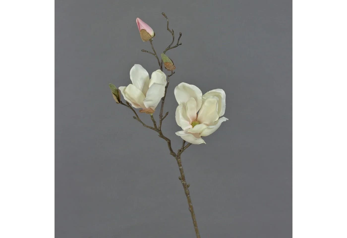 Kunstzweig Künstlicher Magnolien Zweig MALBINE Weiß-Rosa 50cm artplants - Bild 5
