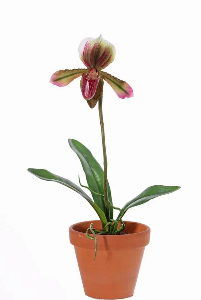 artplants Kunstorchidee Paphiopedilum VELANA Violett 40 cm - Bild 4