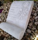 Radami Grabfigur XL Schriftrolle Grau/Weiß Steinguss Bild 2