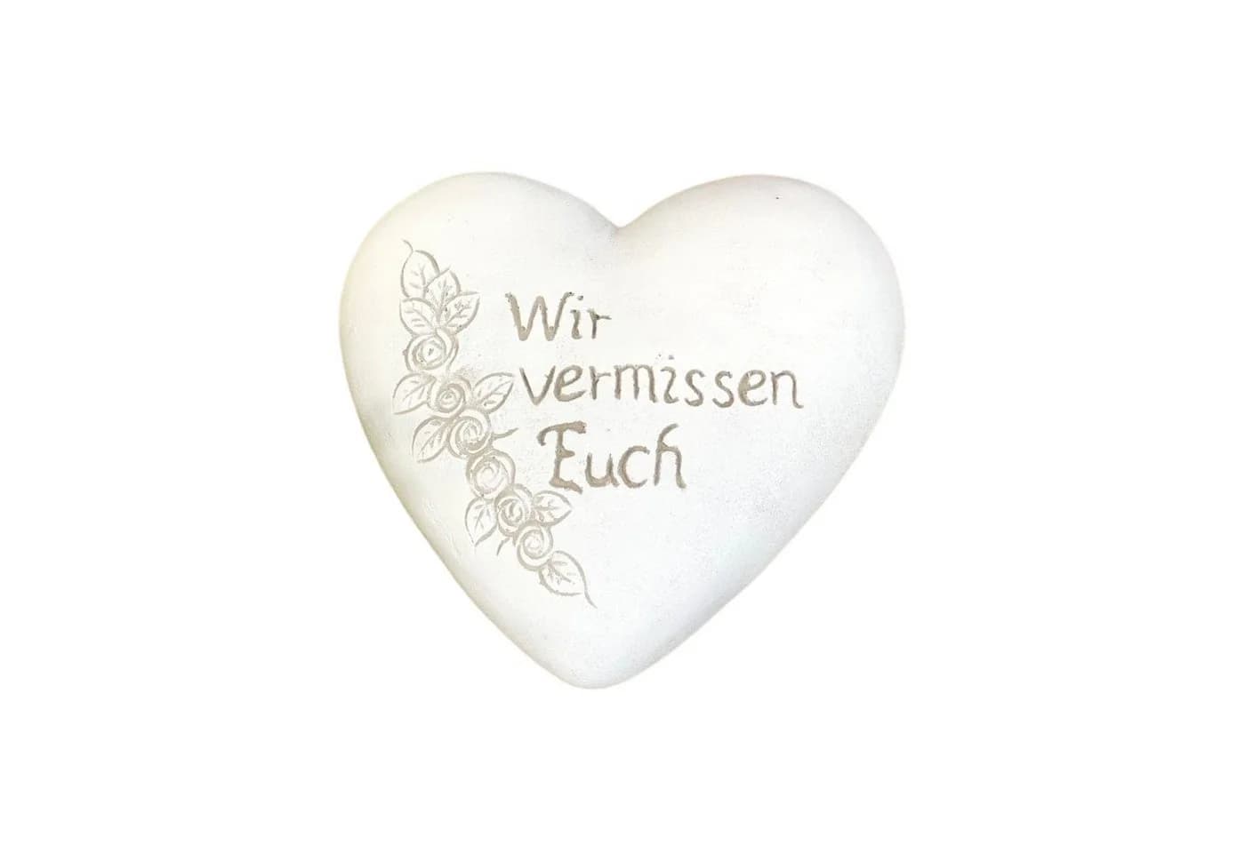 Radami Grabherz Steinguss Grau Antik "Wir vermissen Euch" mit Patina - Bild 3