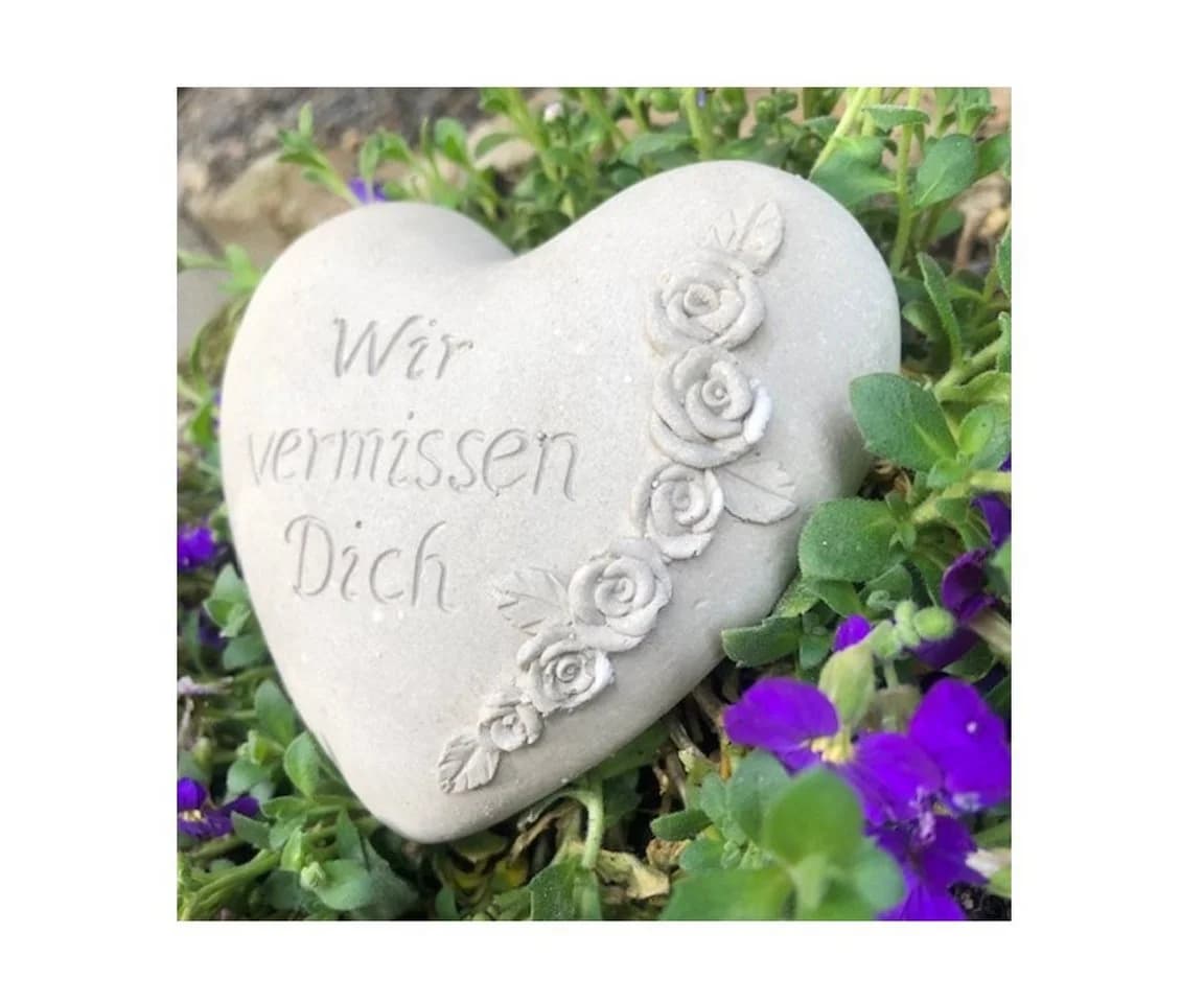 Radami Grabherz "Wir vermissen Dich" 10cm Steinguss