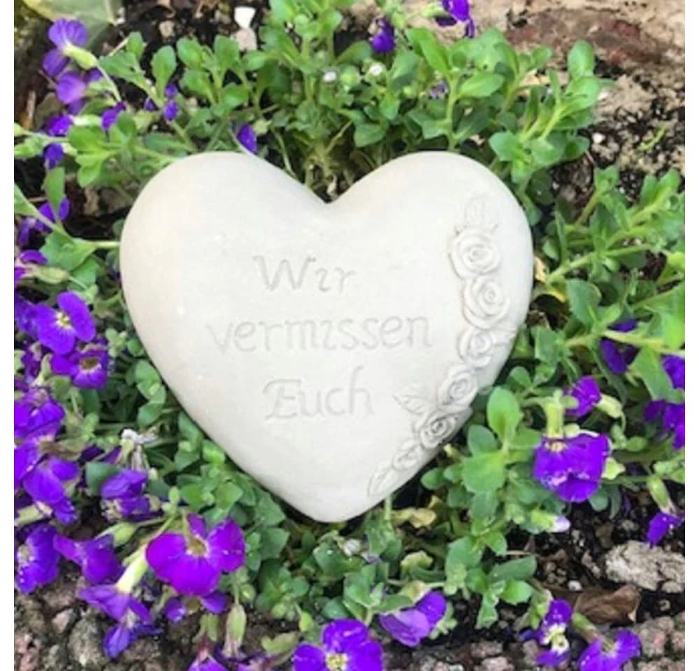 Radami Grabherz Gedenkstein Wir vermissen Euch Steinguss Grau