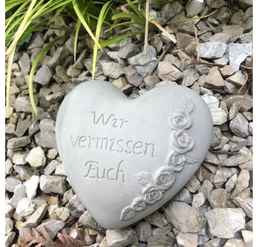 Radami Grabherz Gedenkstein Wir vermissen Euch Steinguss Grau - Bild 2