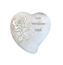 Radami Grabherz Gedenkstein Grau mit 3D Rose Bild 3