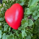 Gartenfigur Herz Grabherz Grabschmuck Steinguss 13cm Patina Rot Bild 1