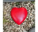 Gartenfigur Herz Grabherz Grabschmuck Steinguss 13cm Patina Rot Bild 3