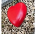 Gartenfigur Herz Grabherz Grabschmuck Steinguss 13cm Patina Rot Bild 4